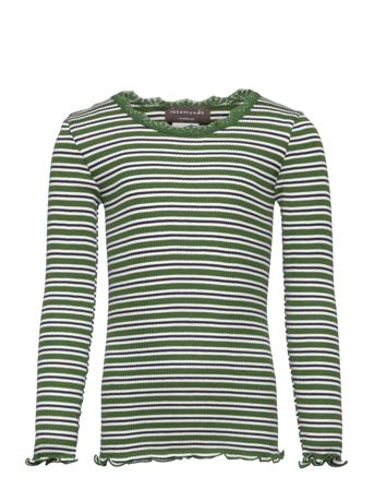 Silk T-Shirt W/ Lace Patterned Rosemunde Kids