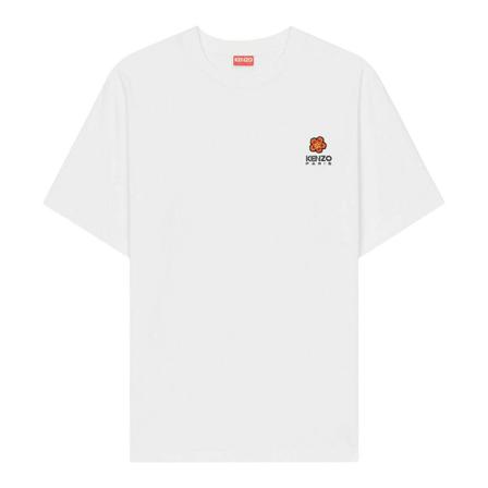 Kenzo Boke Flower Crest T-Shirt Hvid, Herre T-shirts, Størrelse: XL