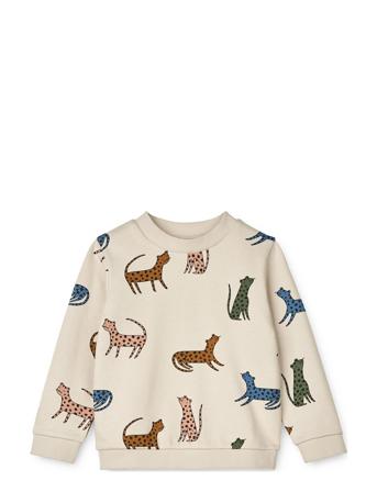 Thora Printed Sweatshirt Sweat-shirt Genser Creme Liewood*Betinget Tilbud
