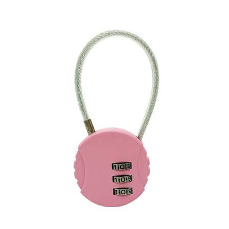 Wire Rope Password Lock Hængelås PINK