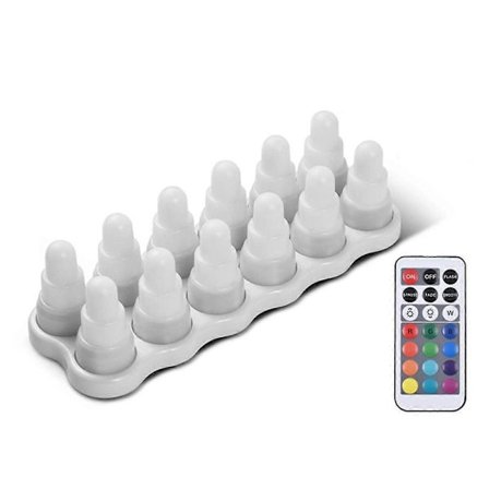 Oppladbart RGB LED Te Voks Lys Elektronisk Te Lys Lampe Atmosfære Dekorativ for Bryllup, Hjeminnredning AU Kontakt