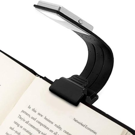 Leselampe bok klemme LED boklampe med to klips og kontinuerlig dimbar KLB