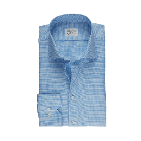 Stenströms Shirt Houndstooth Blue Skjortor Herr Blå 37