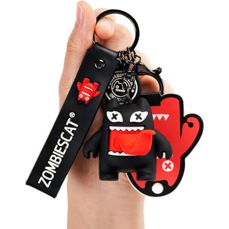 Söt nyckelring, Anime nyckelringar Demon Cat nyckelringar för ryggsäckar Nyckelring Kawaii present till kvinnor, män, systrar