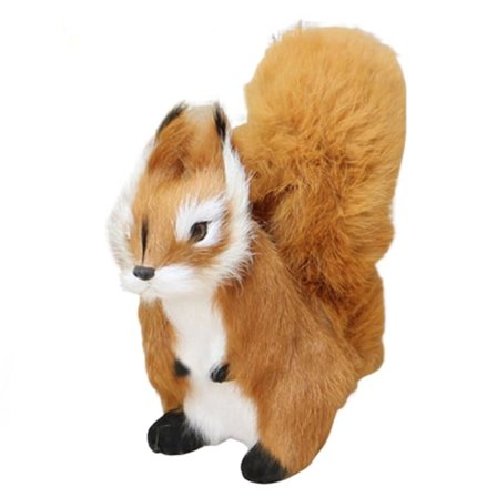 Levende og livagtig udstoppet egern, blød og hudvenlig egernmodel til skrivebord, studie, hjem eller fotorekvisit (FMY)