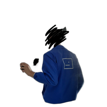 Acne Studios Face-Print Coach Jacket Electric Blue Size S