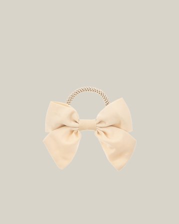 Dark Department Satin Bow Hair Tie Beige Accessoarer Meisjes - Kids Brand Store
