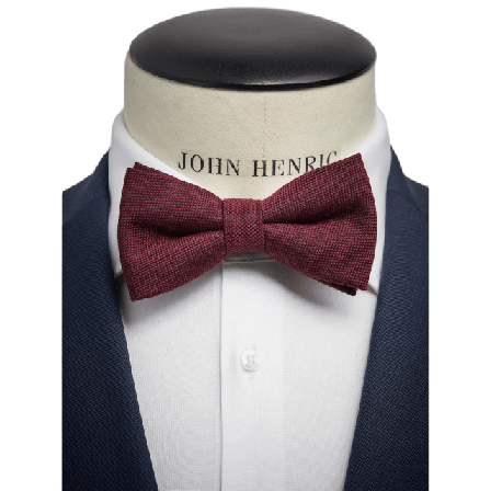John Henric Bow Tie Wool Kostymtillbehör Herr Röd ONESIZE