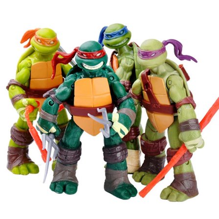 4 stk Teenage Mutant Ninja Turtles Actionfigurer Leker Barn Bursdagsgaver Samleobjekter Dekorasjoner