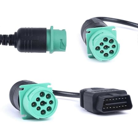 OBD1 till OBD2 Konverteringskabel J1939 9Pin Hane till OBD2 16Pin Hane för Fordon