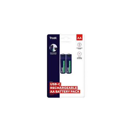 Batteri Laddbar TRUST AA USB-C 2/fp