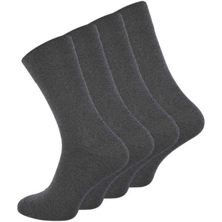 4-pack Strumpor Lös Resår Mörkgrå 39-42