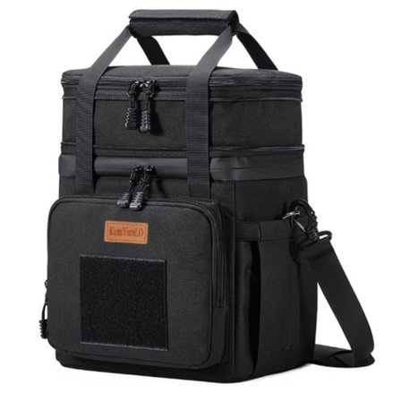 Taktinen Lounasrasia, Suuri Laajennettava Eristetty Lounaslaukku, Kestävä Vedenpitävä Tiivis Kylmälaukku Aikuisille/Miehille/Naisille/Ulkotöihin 