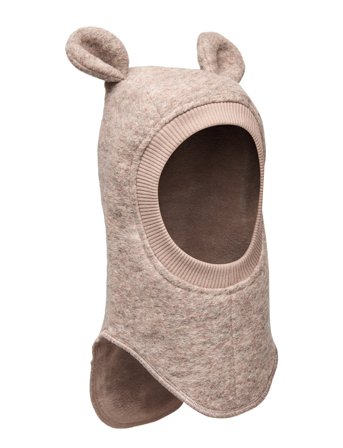 Huttelihut Balaclava Ears Wool - Beige - 50 /24M