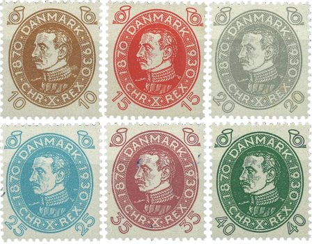 Danmark 1930 - AFA 189-192+194-95 - Postfrisk