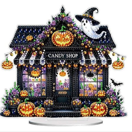 Halloween Diamantmaleri Ornament Spøkelse 5cm C24070