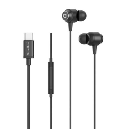 Smartline In-Ear Earphones USB-C Hörlurar Svart