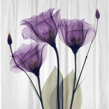 3D badeværelse bruseforhæng med 12 kroge, skimmelresistent, vandtæt bruseforhæng