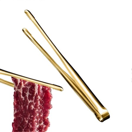 Køkken madlavning pincet, varmebestandig, rustfrit stål, madtænger, multifunktionel, holdbar, non-stick belægning, medium størrelse