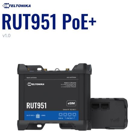 TELTONIKA RUT951 (EU) WiFi/4G LTE POE+