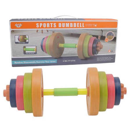 Justerbar Dumbbell Legetøj Plast Fitness Vægtløftning Dumbbell til Børn 573C