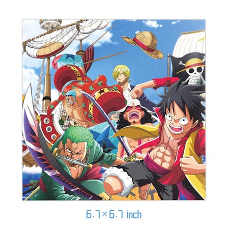 20 stk. One Piece Servietter Festutstyr Bursdagsdekorasjoner