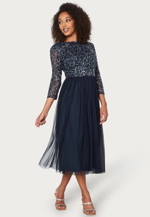 AngelEye Sequin Bodice Mid Dress Vaatteet