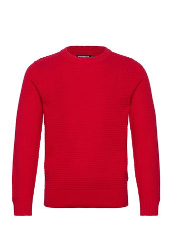 Oliver Structure Sweater Tops Knitwear Round Necks Red J. Lindeberg