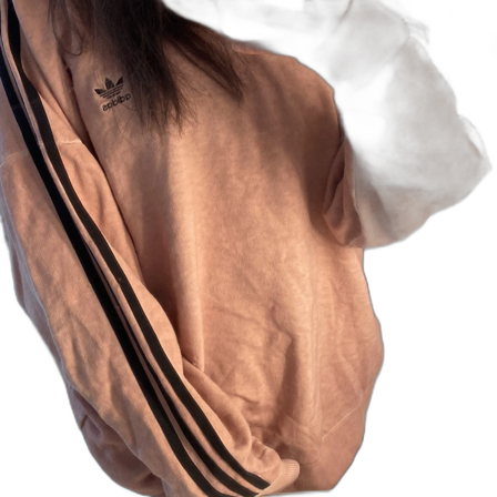 Adidas tjocktröja brun rosa typ