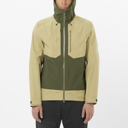 Salomon - Veste Shell pour homme Outline 3l Gore-tex - Grape Leaf / Gray Green
