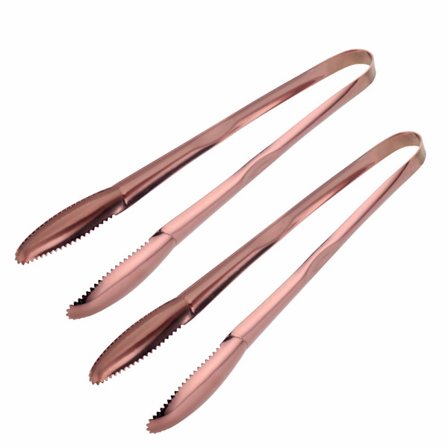 Ruostumattomasta teräksestä valmistetut ruokapihdit, metalliset keittiöpihdit liukumattomalla otteella, lämmönkestävät ruoanlaittopihdit (2 kpl, 9 