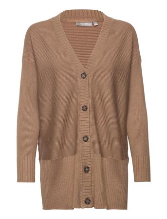 Frvisca Car 1 Strikkegenser Cardigan Brun Fransa