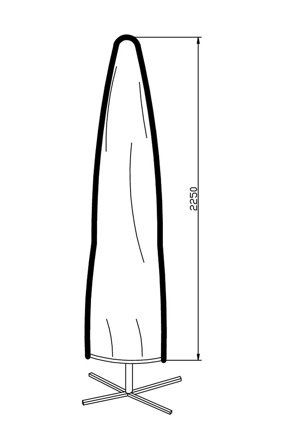 Venture Home - Overtræk til parasol H225 grå - Grå - Parasolovertræk - Fra Homeroom