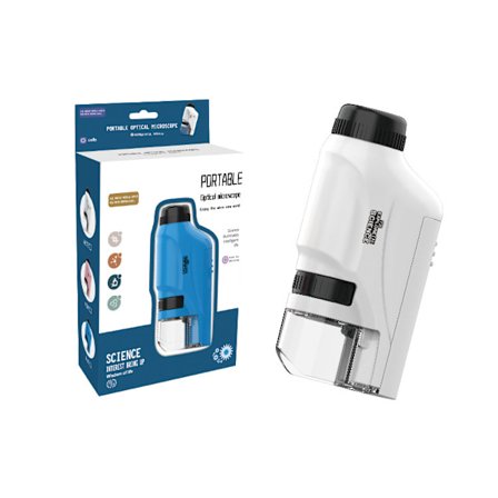 Børns Bærbare Mini Mikroskop Legetøj - Hvid