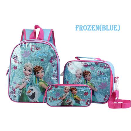 Frozen Skole Rygsæk 3 Pakke Fødselsdag Gave Blå