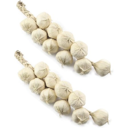 2 stk Halloween Kunstig Hvitløkstreng Realistisk Falsk Hvitløk Hengende Streng Skum Grønnsaker Hage Kjøkken Dekorasjon