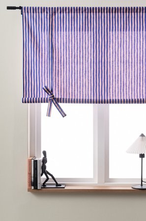 Jotex - Roll Up-gardin Blå/rosa - HANNA - Kjøp Heisgardiner hos Jotex