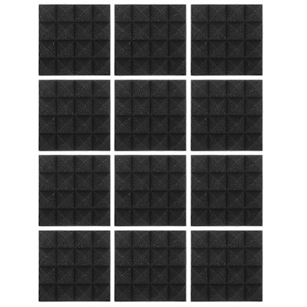 12 stk. Lydabsorberende Paneler til Indendørs Brug - Studie Akustiske Paneler - Lydtætte Paneler til Soveværelse