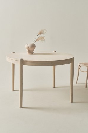 Jotex - Spisebord, Diameter 120 Cm Hvitsåpet - NATTAVAARA - Kjøp Spisebord hos Jotex