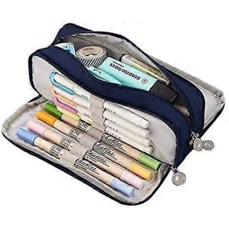 Stort penalhus med 3 rum makeup til gymnasiet skoleartikler penalhus skolesæt