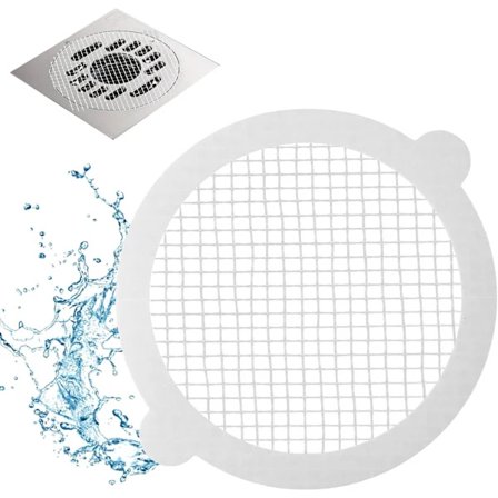 30 stk. engangs bruseafvandingshårfanger, netklistermærker håraffald, hårfilter, hårsi til badeværelse/badekar/køkken/vask (rund)[pl]