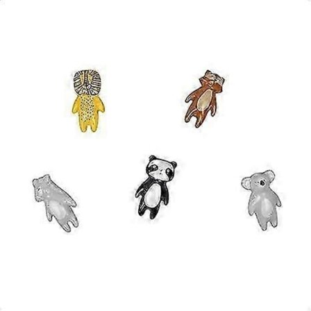 Keraamiset koukut (5 kpl:n setti), söpöt sarjakuvakoukut, takkikoukut, seinäkoukut, koristeelliset koukut, naulakko kodin sisustukseen, laatikon vedin