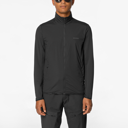 Salomon - couche intermédiaire pour homme Sntial Lightwarm Hybrid M - Deep Black - L