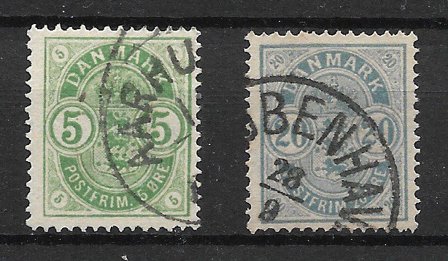 Danmark 1882 - AFA 32-33 - Stemplet