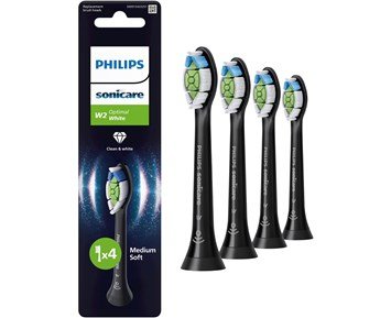Philips-Sonicare Brushhead W2, 4 pack, Black-Philips Sonicare børstehoder for hvitere tenner, 4-pk-Oral care-Tannbørstehoder