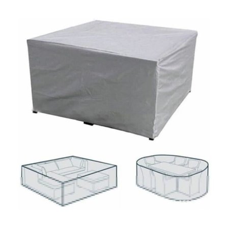 Möbelskydd, trädgårdsmöbelskydd, vattentätt överdrag 115 × 115 × 70 cm, silver