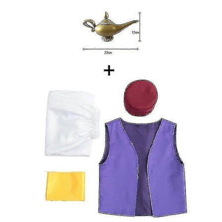 Fantasy Mytisk Prins Aladdin Kostume Til Voksne - Scene Outfit Til Cosplay Og Performance Perfekt Til Aladdin Tema Fester