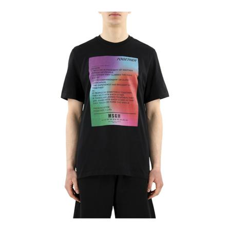 Msgm short sleeve t-shirt , Zwart , Heren , Maat: M