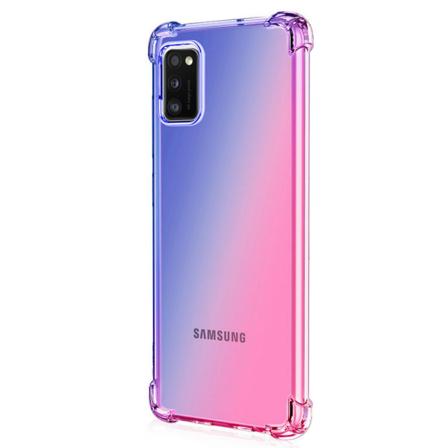 Samsung Galaxy A41 - Stilfuldt silikoneskal Blå/Rosa