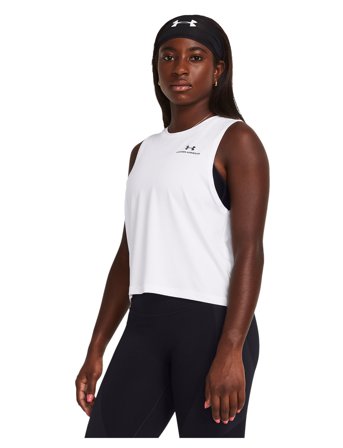 Under Armour Vanish Energy Crop Tank - White - XL